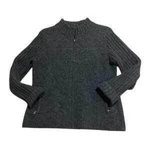 Women's Charcoal Sweater wool cardigan